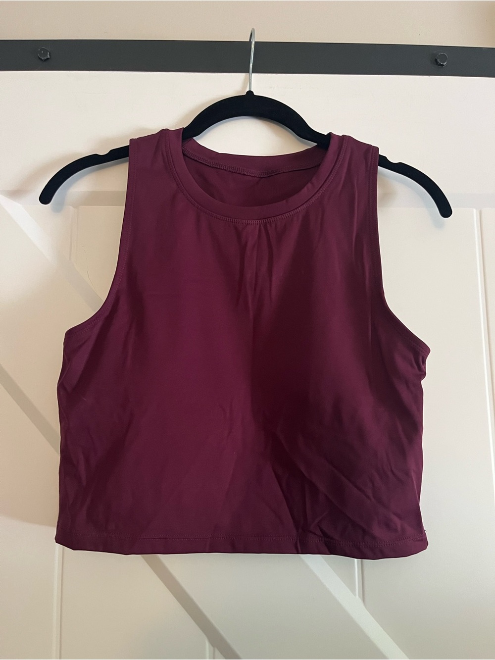 Maroon Cropped Workout Tank
